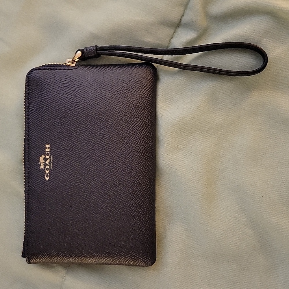 New Black Coach wristlet